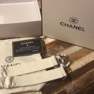 CHANEL Accessories - White Chanel Belt CHANEL Accessories - White Chanel Belt